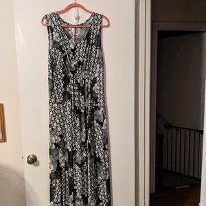 Geometric Print Maxi Dress SZ 3X